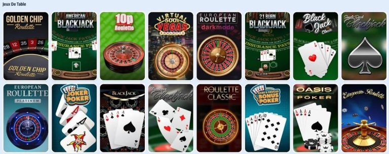 Nomini Casino jeux table